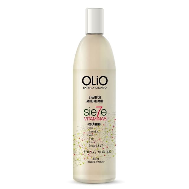 Shampoo Antioxidante Siete Vitaminas OLIO Extraordinario x 350 ml