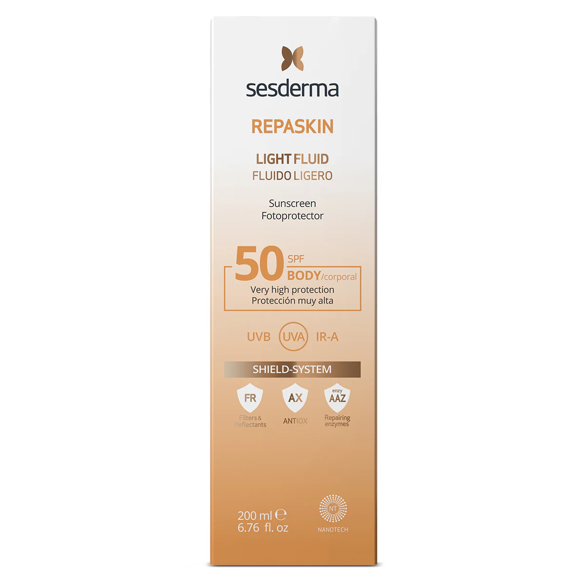 Sesderma S-repaskin Fluido ligero corporal spf50+ previene arrugas manchas y quemaduras solares 200 ml - Imagen 3